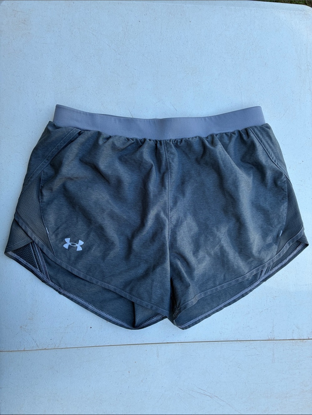 Under Armour Women's Charcoal Gray Loose Heatgear Athletic Shorts Sz Sm